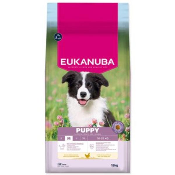 Krmivo EUKANUBA Puppy Medium bohaté na čerstvé kuře 15 kg