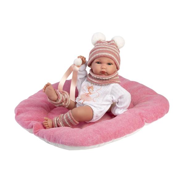 Llorens 63512 NEW BORN HOLČIČKA - realistická panenka miminko s celovinylovým tělem