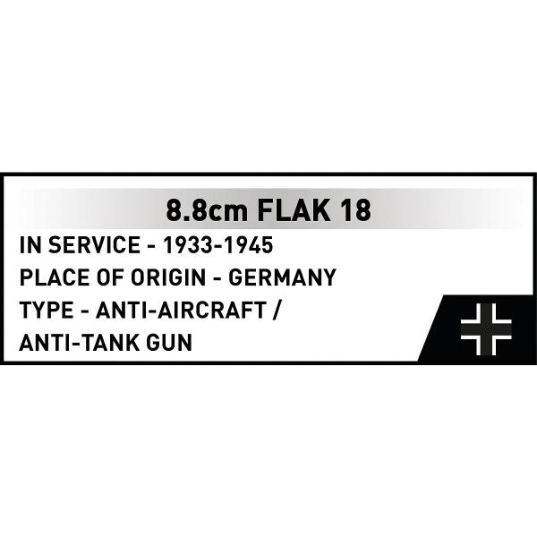 Cobi Protiletadlové dělo 8.8 cm Flak 18 (DAK), 1:35 (obrázek 5)