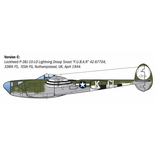 Model Kit letadlo 2834 - P-38J E.T.O. (1:48) (obrázek 4)