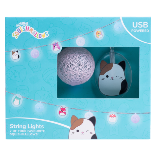 Squishmallows FIZZ Svetelná reťaz - Squish parta