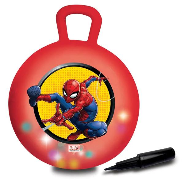 Nafukovacia skákacia lopta so svetelnými efektmi 45 cm červená - Spider-Man