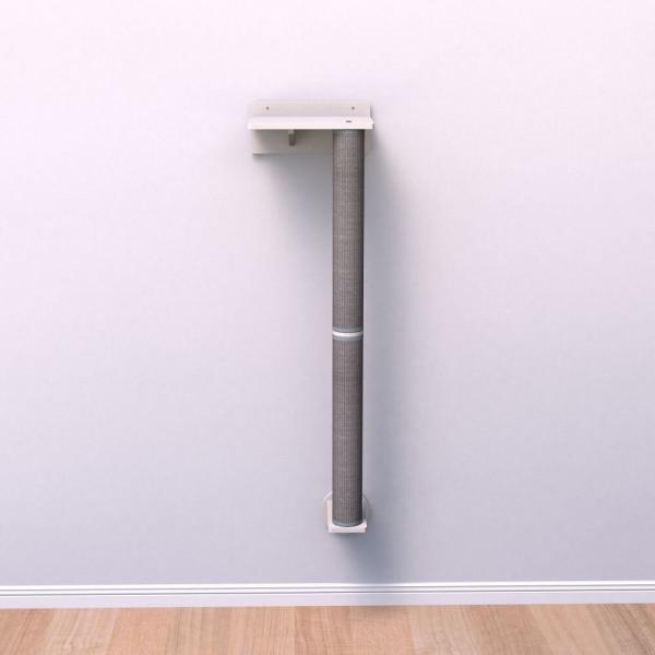 Lezecký set na stěnu 1, 2 x sisal sloupek, 35 x 150 x 25 cm, bílá/šedá