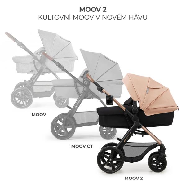KINDERKRAFT Kočík kombinovaný Moov 2 3v1 Písečně béžová - pěnová kola (obrázek 11)
