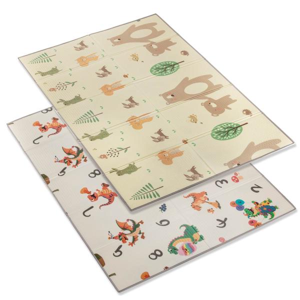 Multifunkční pěnová skládací podložka oboustranná 200x150, Forest