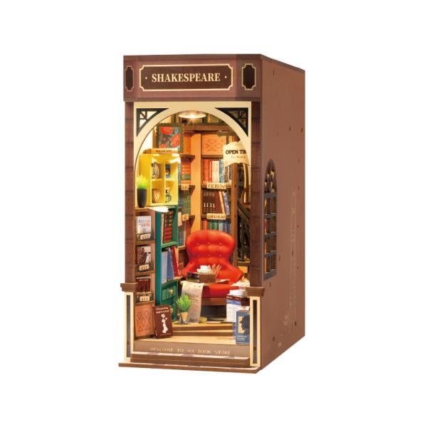 RoboTime Tope para libros miniatura de casa Librería