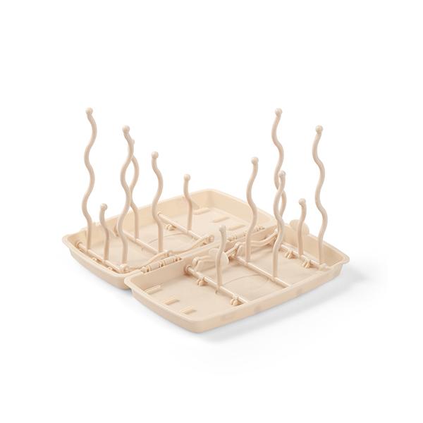 BABYONO Stojan na sušenie dojčenských fliaš a cumlíkov béžový