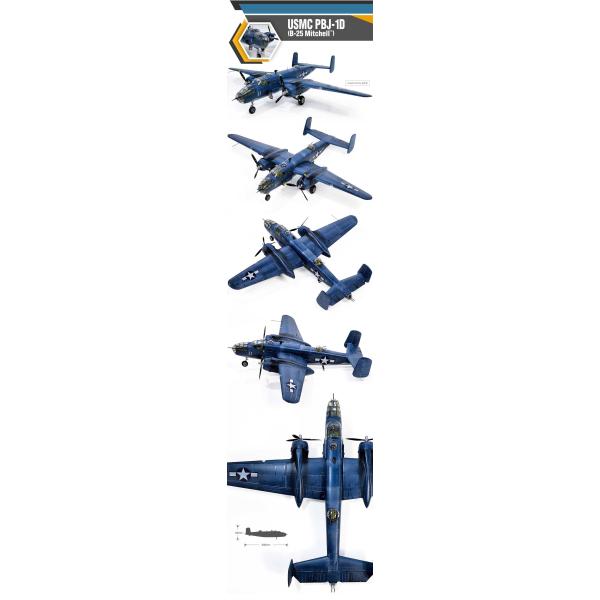 Model Kit letadlo 12334 - USMC PBJ-1D (B-25 Mitchell) (1:48) (obrázek 3)
