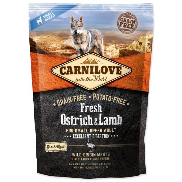 Krmivo Carnilove Dog Small Breed Fresh Pštros & Lamb 1,5kg