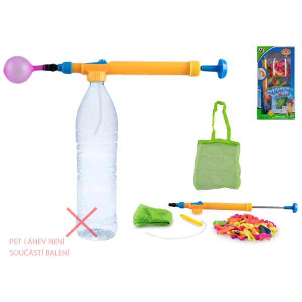 Vodní bomby 120ks s pumpičkou na našroubování na láhev