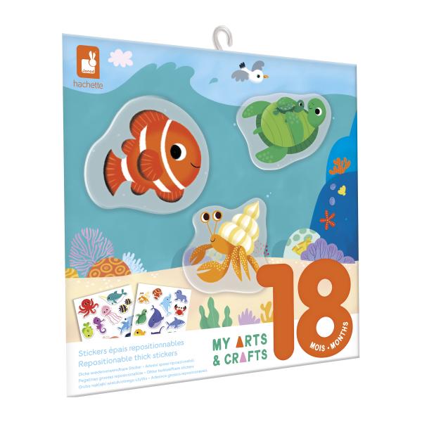 Janod My arts&crafts Mini Znovupoužitelné nálepky Moře od 18 měsíců