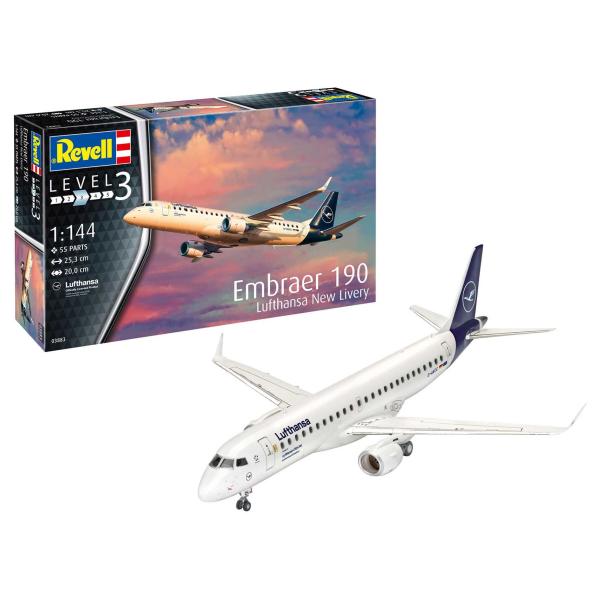 Plastic modelky letadlo 03883 - Embraer 190 Lufthansa New Livery (1: 144) (obrázek 11)