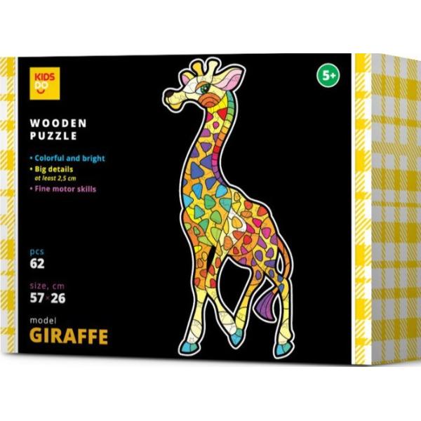 Dřevěné puzzle set Žirafa