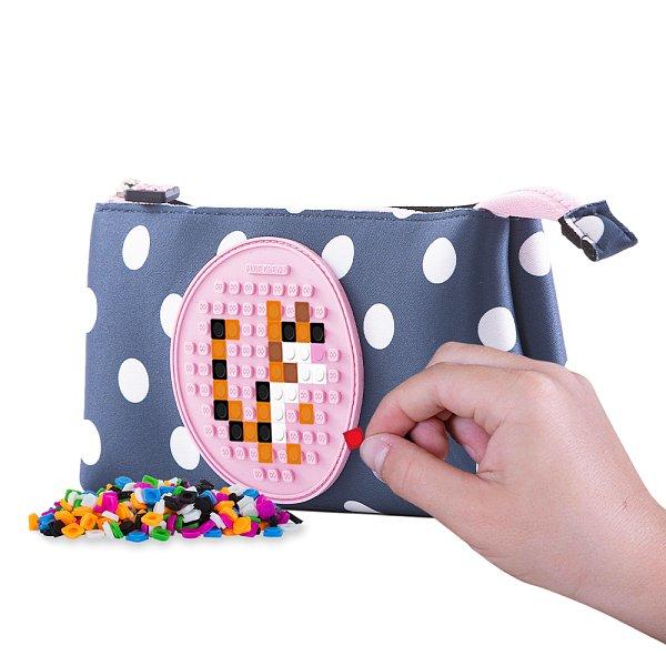 PIXIE CREW velké pouzdro modré s bílými tečkami