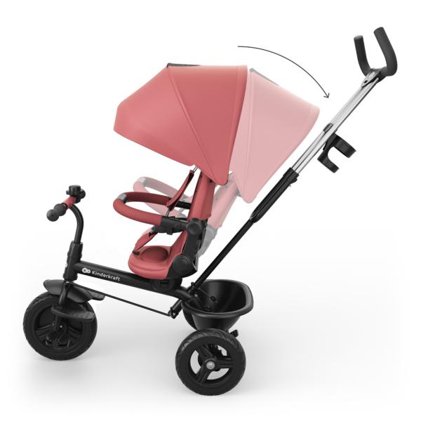 KINDERKRAFT Tříkolka Aston 2 Plus Pink, 9m+ (obrázek 5)