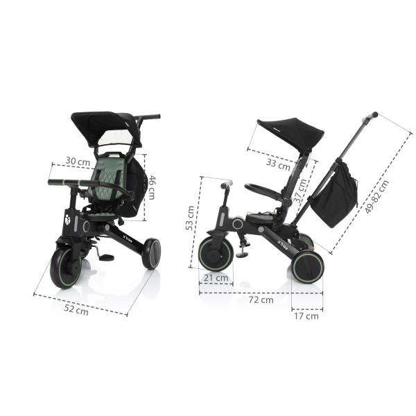 Tříkolka X Trike, Lunar Grey (obrázek 6)