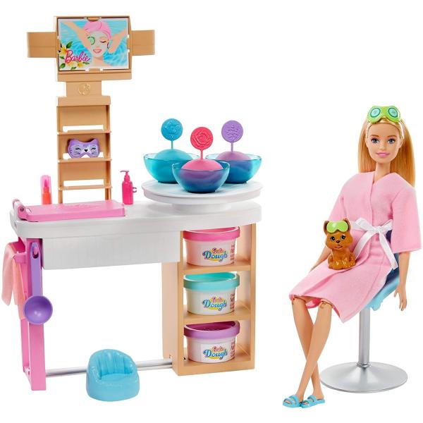 Mattel Barbie Salon krásy herní set s běloškou GJR84