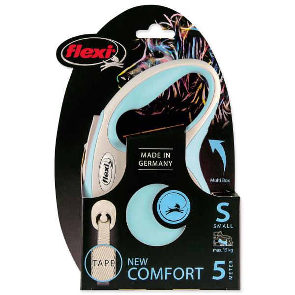 Vodítko Flexi New Comfort páska S světle modré 5m