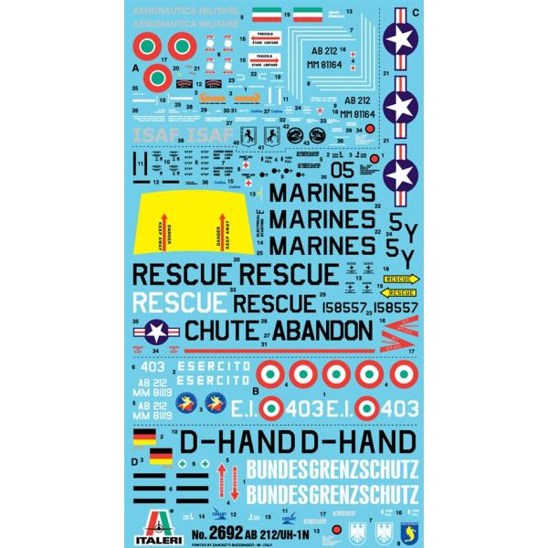 Model Kit vrtulník 2692 - AB 212 / UH 1N (1:48) (obrázek 6)