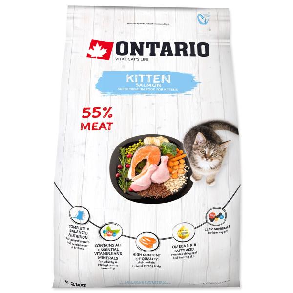 Krmivo Ontario Kitten Salmon 2kg (obrázek 3)
