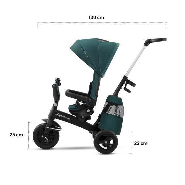 KINDERKRAFT Tříkolka Easytwist Mauvelous Pink (obrázek 8)
