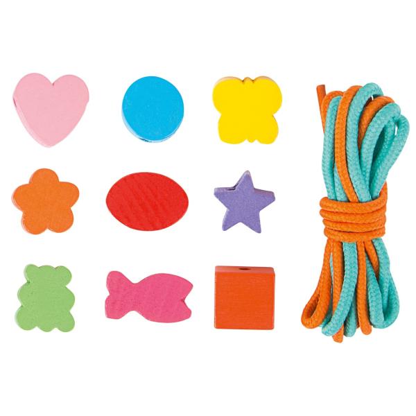 Small Foot Dřevěné navlékací korálky tvary v krabičce (obrázek 4)