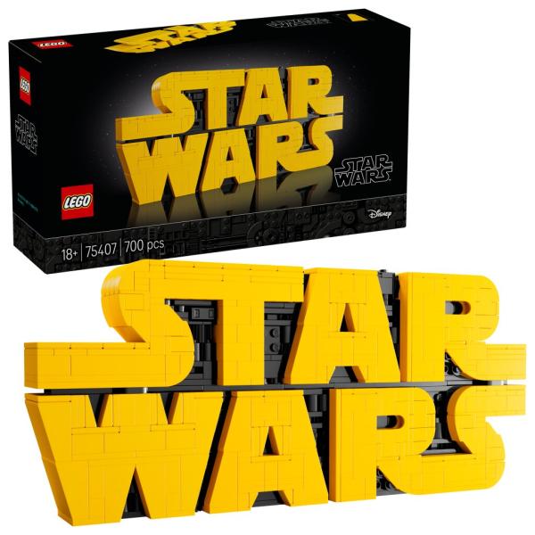 LEGO Star Wars 75407 Logotipo de Star Wars para Construir - Maqueta 3D de Colección para Adultos - Decoración para Hogar y Oficina - Regalo para Hombres, Mujeres, Adolescentes y Fans-image