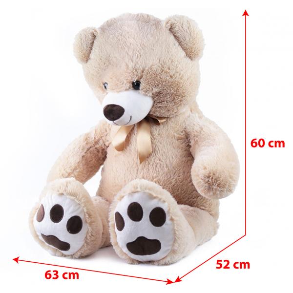 Velký plyšový medvěd Fido světle hnědý s visačkou 100 cm (obrázek 6)