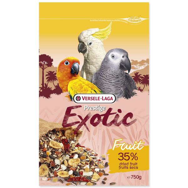 Versele-Laga Prestige Exotic Parrots Fruit | 750 G | Mangime Complementare Per Pappagalli | A Base Di Semi, Cereali E Frutta | Contiene Papaya, Banana, Ananas E Albicocche-image