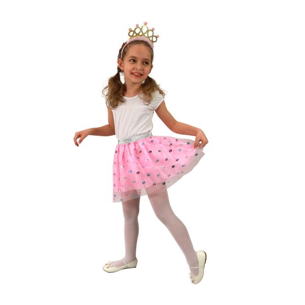Dětský kostým tutu sukně princezna s čelenkou (obrázek 3)