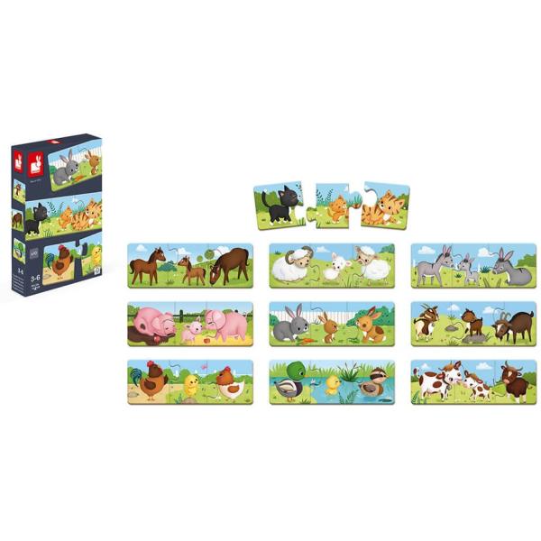 Janod Trionimo Puzzle Familias de Animales