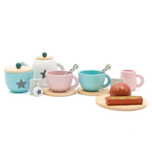 Dětská dřevěná čajová souprava Montessori Baby Mix