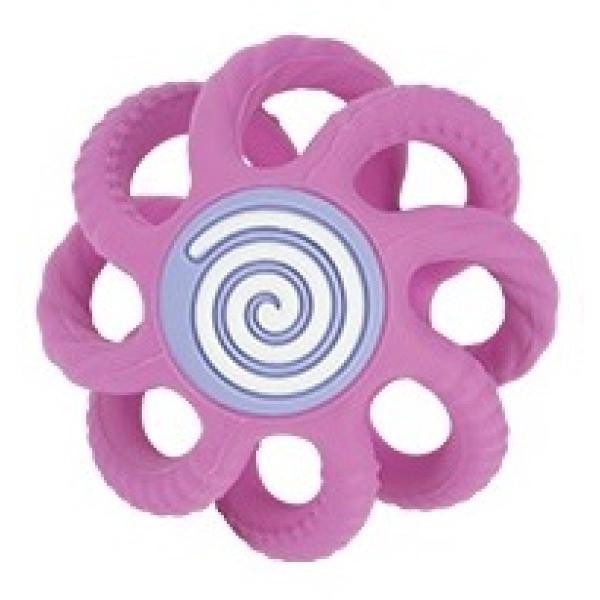 NUBY Mordedor bola de silicona 3m+ rosa