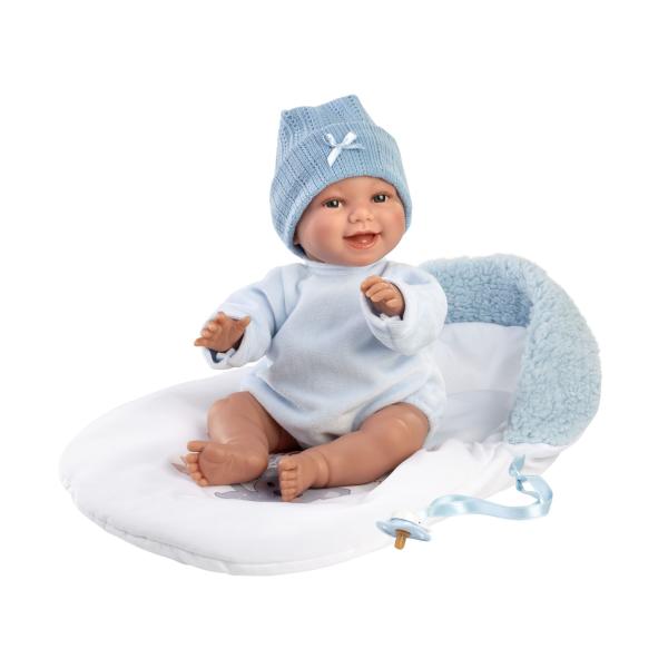 Llorens 63805 NEW BORN - realistická panenka miminko se zvuky a měkkým látkovým tělem (obrázek 3)