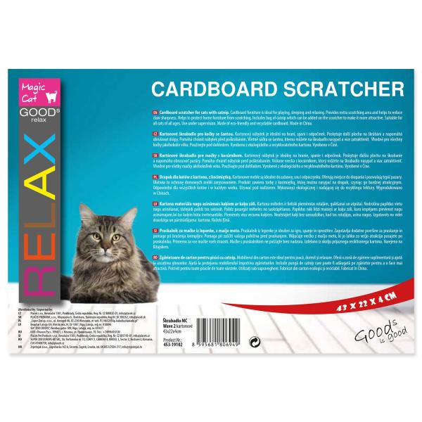 Škrábadlo Magic Cat Wave 2 kartonové 43x22x4cm (obrázek 4)