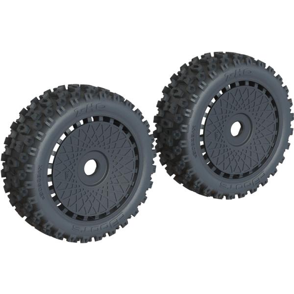 Arrma koleso s pneu dBoots 2-HO, disk čierny (2)