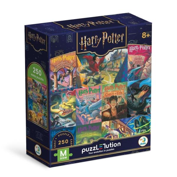 Harry Potter puzzle 39x28cm přebaly knih 250 dílků