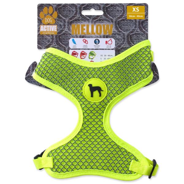 Postroj Active Dog Mellow XS limetka 1,5×30-40cm