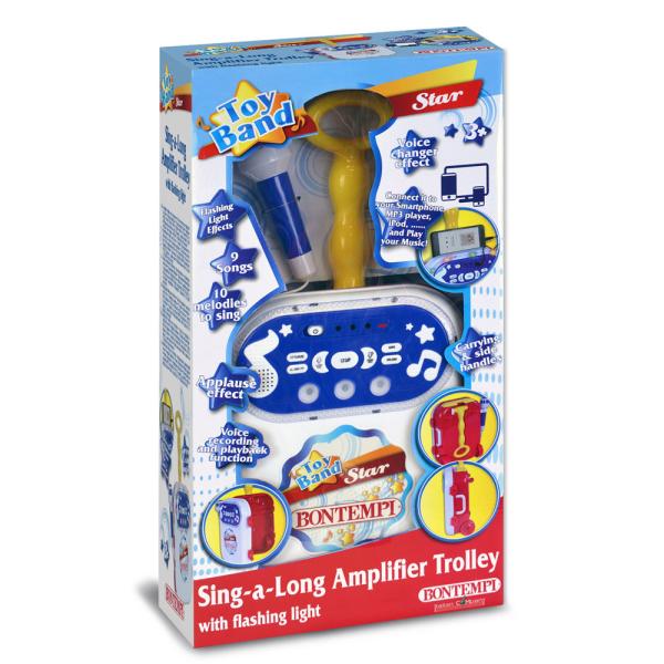 Bontempi karaoke vozík s MP3, nahrávání zvuku, 10 melodií, 9 písniček, světelné efekty (obrázek 6)