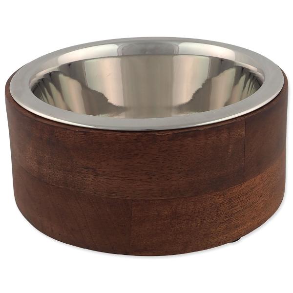Miska Dog Fantasy nerez v dreve, rovná 840ml