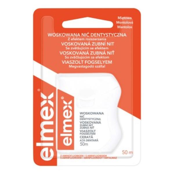 Elmex Dentální nit voskovaná mentolová 50m