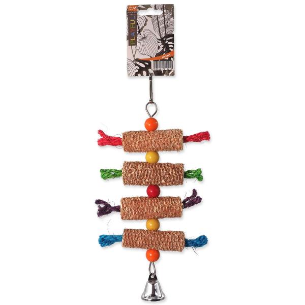 Hračka Bird Jewel závěsná klasy se zvonkem barevná 27x16cm (obrázek 3)