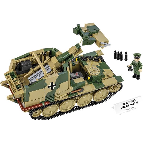 Cobi 2665 World War II Sd.Kfz. 138/1 GRILLE Ausf. M, 1:28, 724 k, 1 f (obrázek 6)