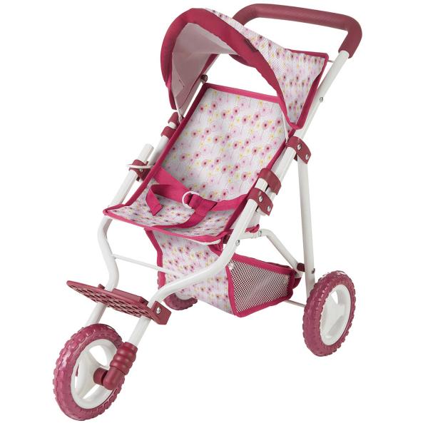 Götz športový kočík pre bábiky kvetinový vzor