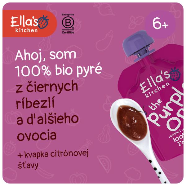 Ella’s Kitchen BIO PURPLE ONE ovocné pyré s černým rybízem (90 g)