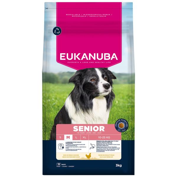 Krmivo EUKANUBA Senior Medium bohaté na čerstvé kuře 3 kg (obrázek 9)