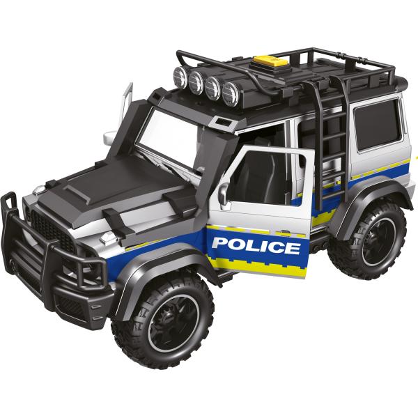 CITY SERVICE CAR – 1:14 – Policejní auto s přívěsem a koněm (se zvukem a světly)