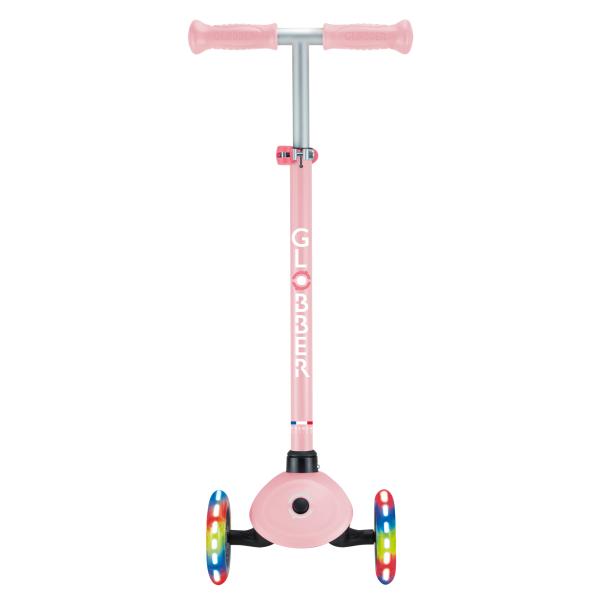 Globber dětská tříkolová koloběžka - Primo Lights V2 - Svítící Kolečka - Pastel Pink (obrázek 3)