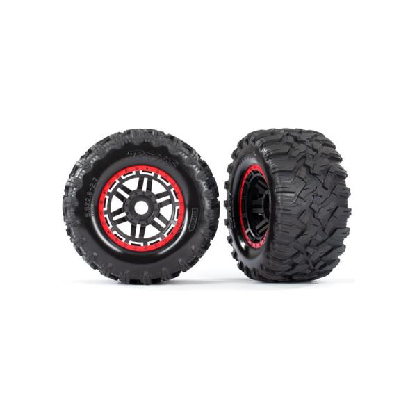 Traxxas kolo 2.8", pneu Maxx All-Terrain, disk černo-červený (2)