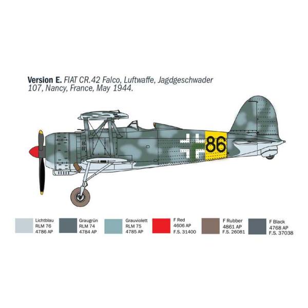 Model Kit letadlo 1485 - FIAT CR.42 CN "Falco" Noční stíhač (1:72) (obrázek 8)